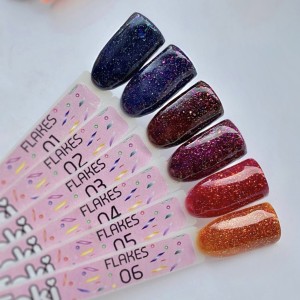 Гель лак Toki-Toki Flakes  №01,  5мл. Photo 2